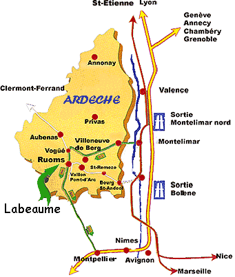 Carte de l'Ardche